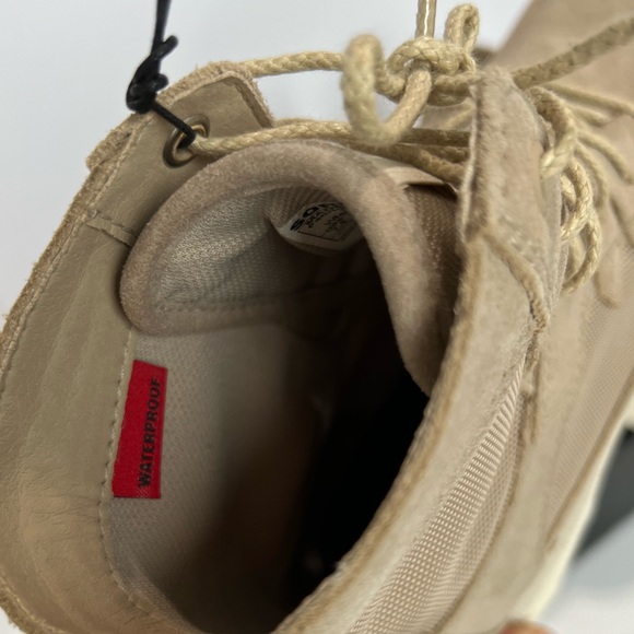 Sorel Hi-Line Lace Up Boot Sz 7.5 Caribou OTM Waterproof Snow Beige Ankle Boot - Picture 11 of 14